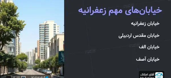 عکس کوچه های زعفرانیه تهران