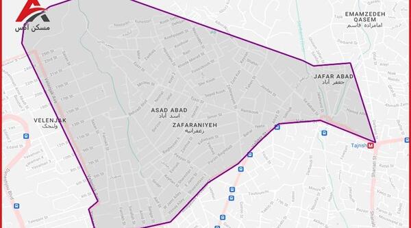 عکس کوچه های زعفرانیه تهران