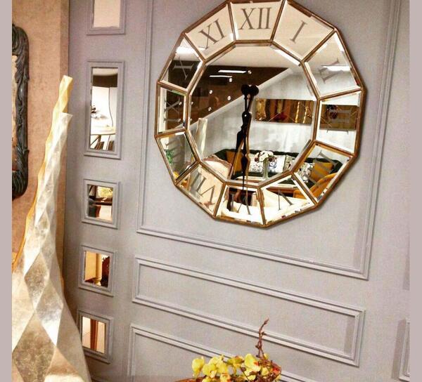 عکس ساعت دیواری جدید آینه ای