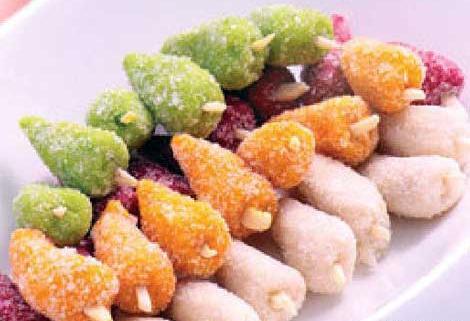 عکس شیرینی نارگیلی زعفرانی