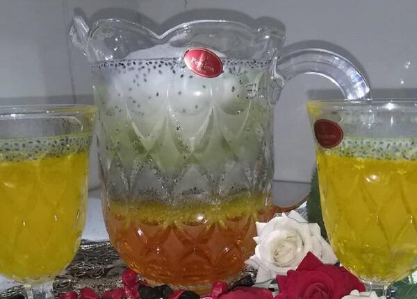 عکس لیوان شربت زعفران