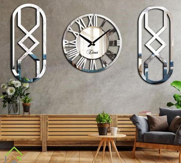 عکس ساعت آینه ای دیواری