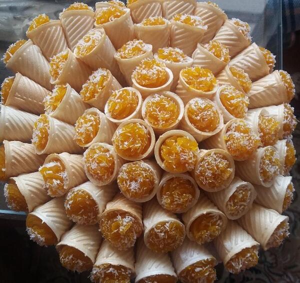 عکس حلوای زعفرانی