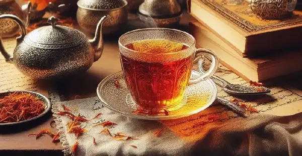 عکس چایی زعفران