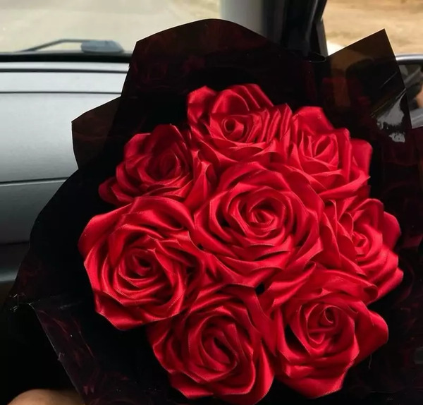 عکس گل روبانی زرشکی