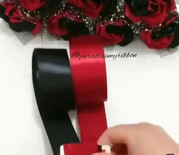 عکس گل روبانی زرشکی