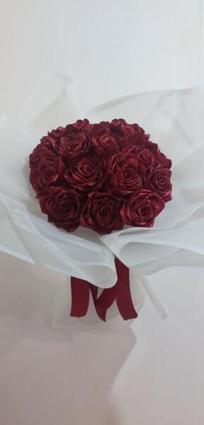 عکس گل روبانی زرشکی