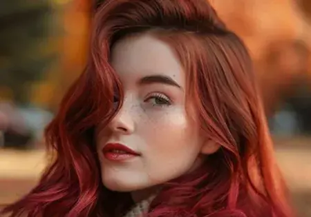عکس رنگ مو زرشکی