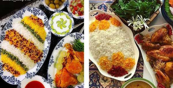 عکس زرشک پلو با مرغ در ظرف یکبار مصرف