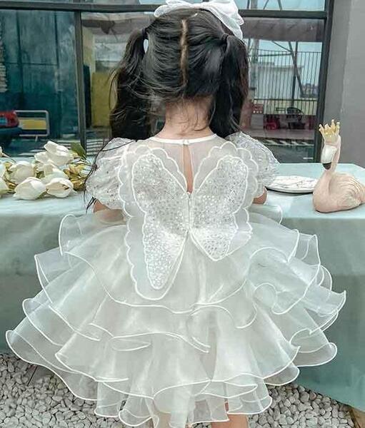 عکس لباس عروس بچه گانه رنگین کمانی