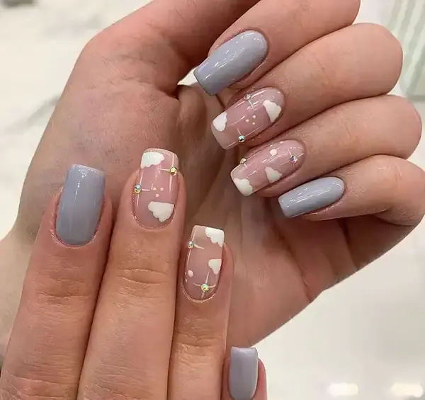 عکس طراحی ناخن رنگین کمان