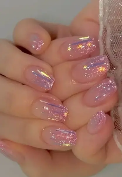 عکس طراحی ناخن رنگین کمان