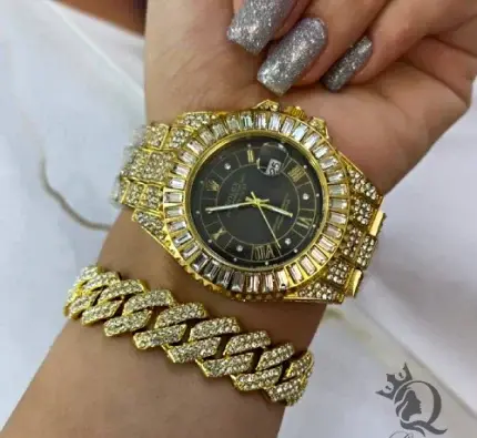عکس ساعت زنانه نگین دار