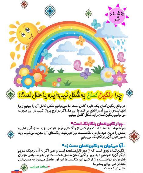 عکس ترتیب رنگ های رنگین کمان