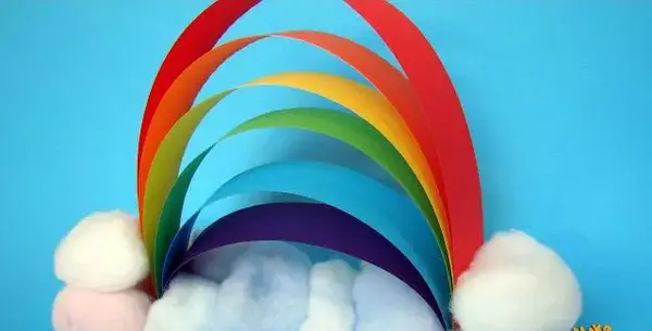 عکس کاردستی رنگین کمان با کاغذ رنگی