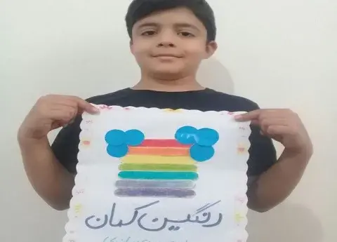 عکس ساخت رنگین کمان با لوله خودکار