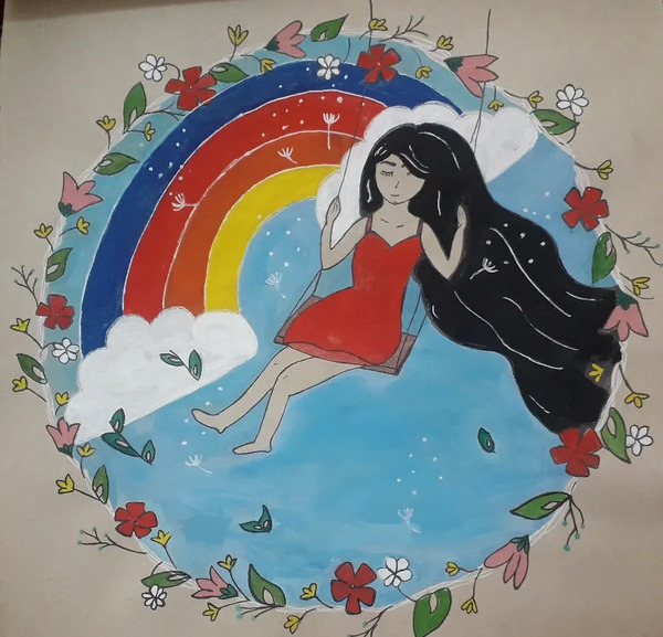 عکس از رنگین کمان نقاشی