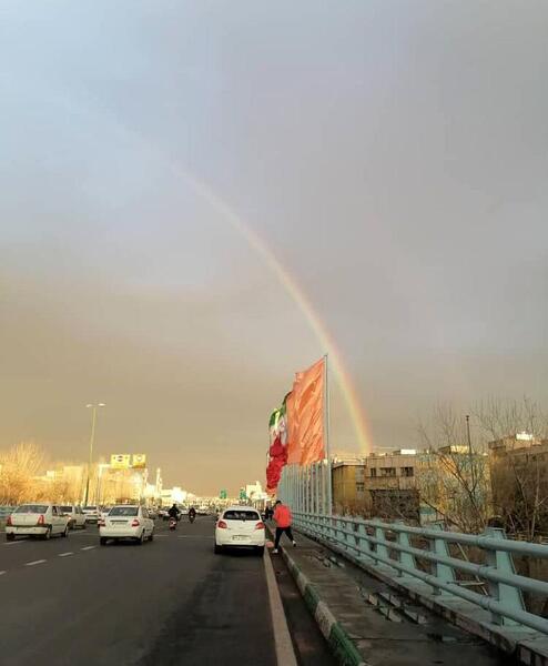 عکس رنگین کمان در آسمان واقعی
