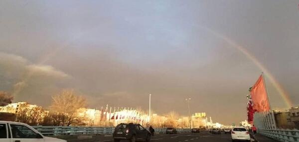 عکس رنگین کمان در آسمان واقعی
