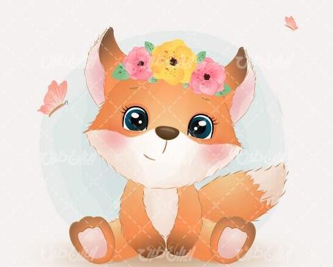 عکس کارتونی روباه نارنجی
