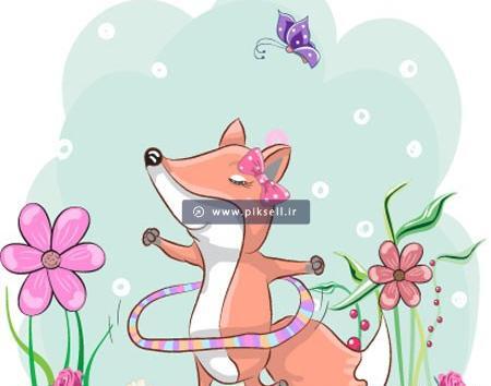 عکس کارتونی روباه نارنجی
