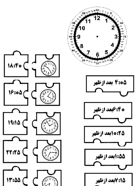 عکس ساعت بعد از ظهر کلاس سوم