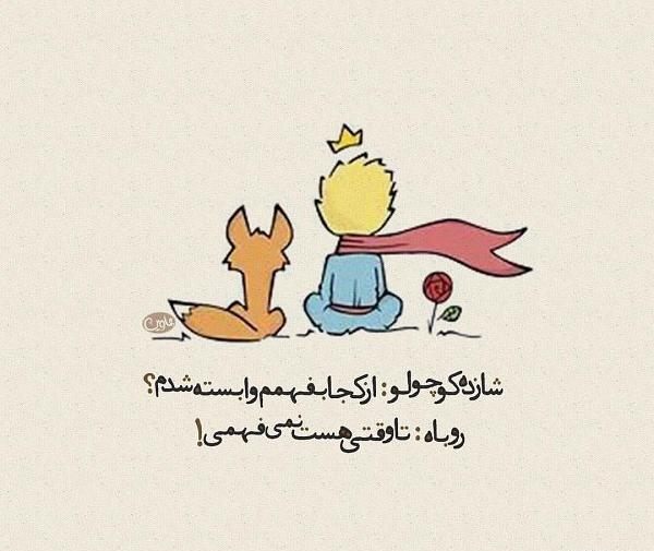 عکس شازده کوچولو و روباه با متن