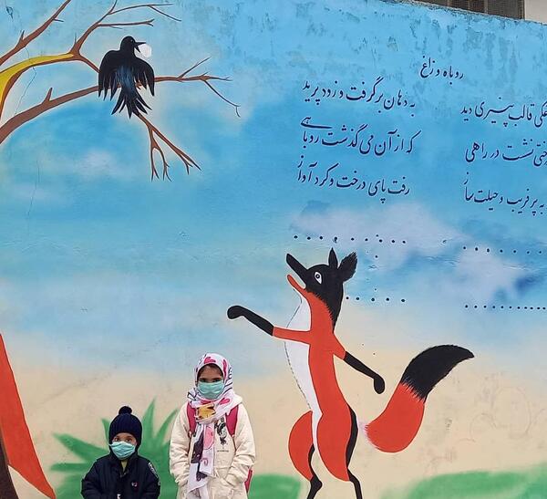 عکس روباه و زاغ نقاشی