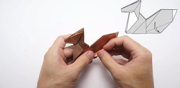 عکس کاردستی روباه با کاغذ رنگی