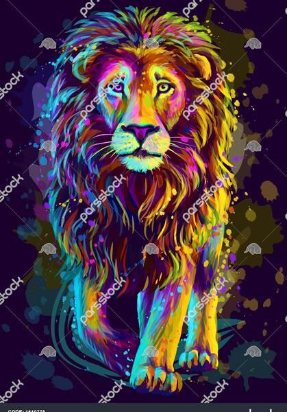 زمینه عکس شیر قرمز