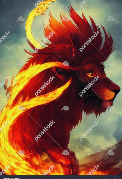 زمینه عکس شیر قرمز