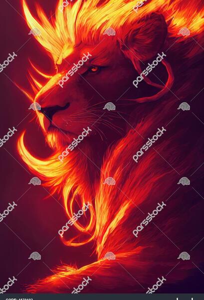 زمینه عکس شیر قرمز