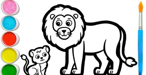 عکس شیر کارتونی مهربون