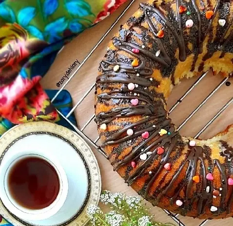 عکس کیک شیر داغ