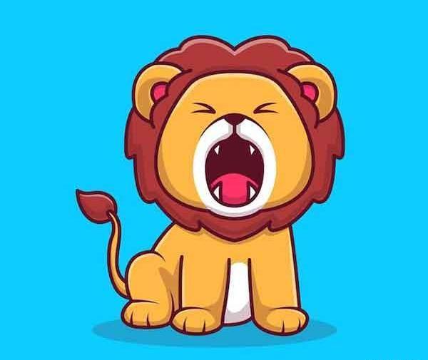عکس نقاشی شیر کیوت