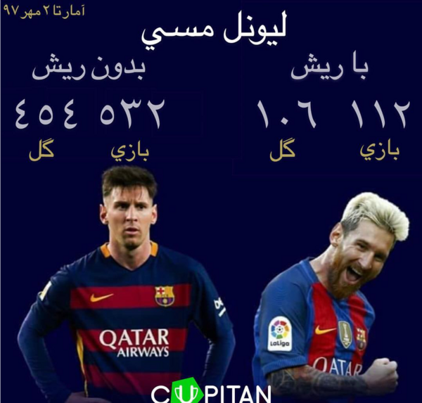 عکس لیونل مسی بدون ریش