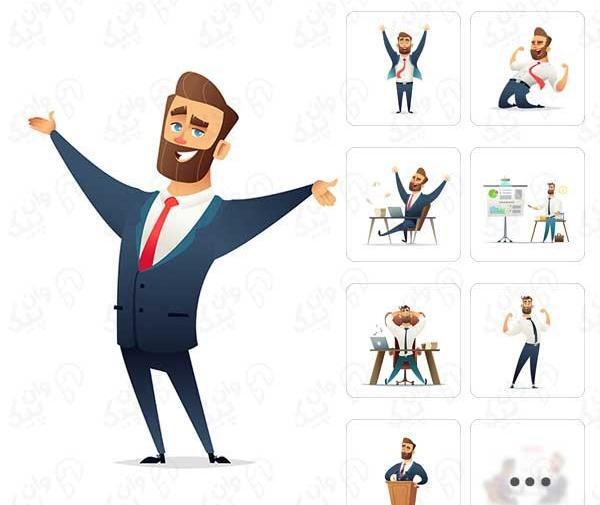 عکس کارتونی ریش دار