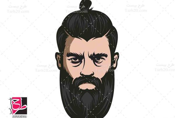 عکس کارتونی ریش دار