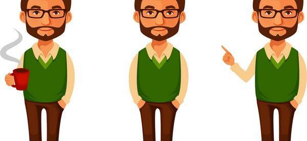 عکس مرد ریش دار کارتونی