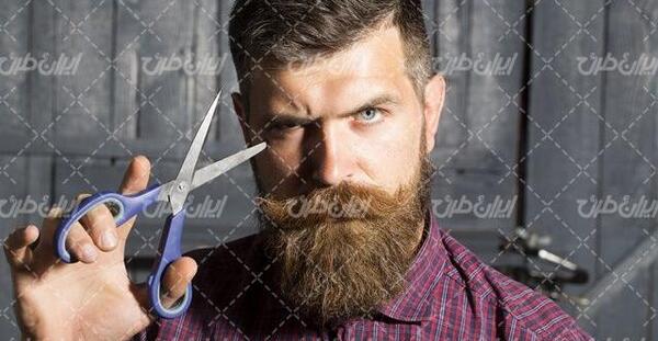 عکس صورت مرد ریش دار