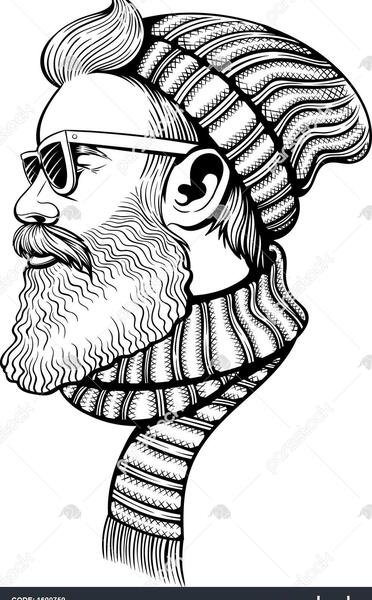عکس صورت مرد ریش دار