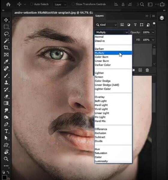 فتوشاپ عکس ریش صورت
