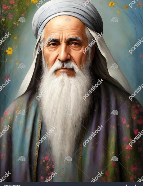 عکس پیرمرد ریش سفید