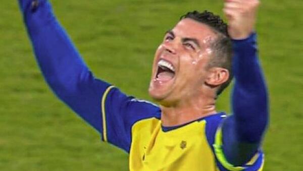 عکس شادی گل رونالدو در النصر