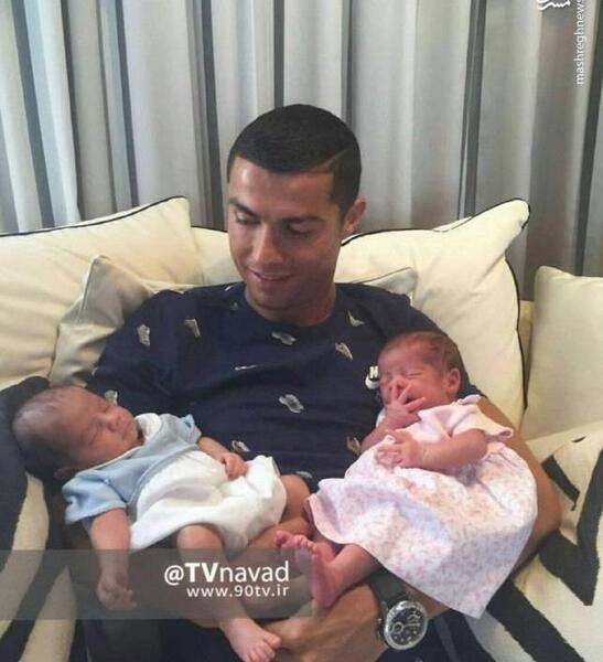 عکس رونالدو با پدرش