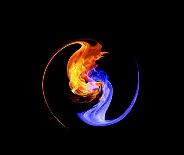 عکس شیر آتشین و یخی