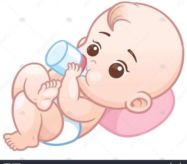 عکس نوزاد در حال شیر خوردن