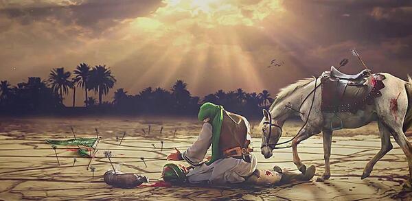 عکس امام حسین با شیر