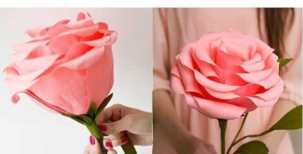 عکس کاردستی گل ساده با کاغذ رنگی