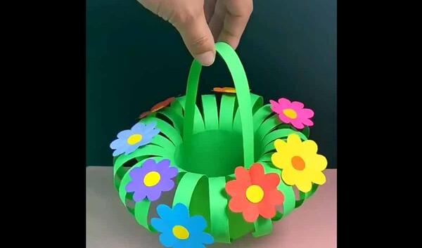 عکس کاردستی گل ساده با کاغذ رنگی